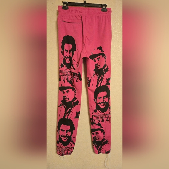 Asaali Jean Set Sweat/Pants Women's Color Pink/Black Size Small - Picture 9 of 16